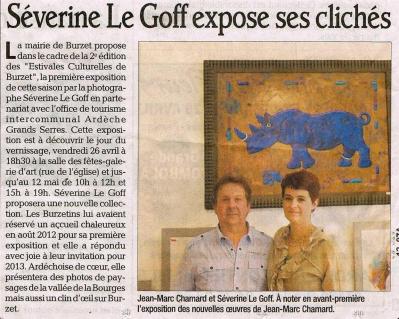 Séverine Le Goff, article du Dauphiné 25 avril 2013