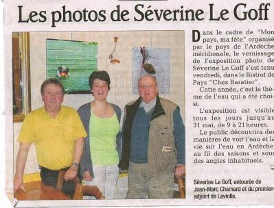 Séverine Le Goff, article du Dauphiné 4 mai 2013