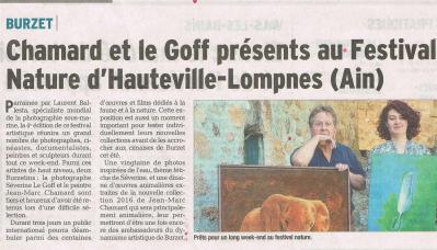 Séverine Le Goff, article du Dauphiné 6 mai 2016