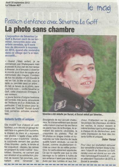 Séverine Le Goff, article de La Tribune septembre 2012