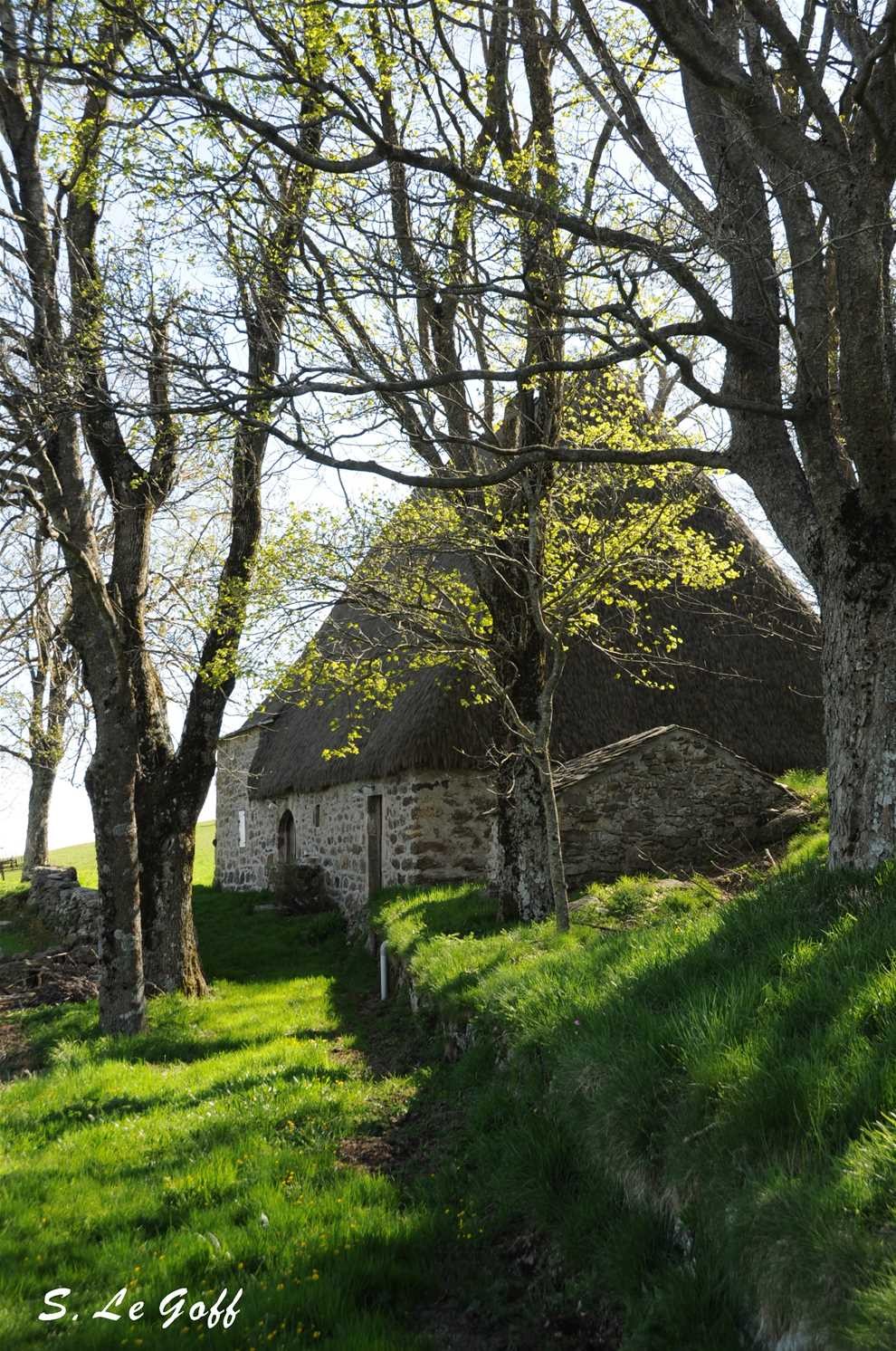 Ferme au toit de genêt