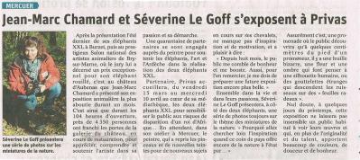 Séverine Le Goff, article du Dauphiné 14 mars 2019