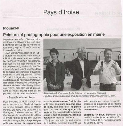 Séverine Le Goff, article de Ouest France 21 juillet 2014